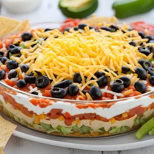 Seven-layer bean dip