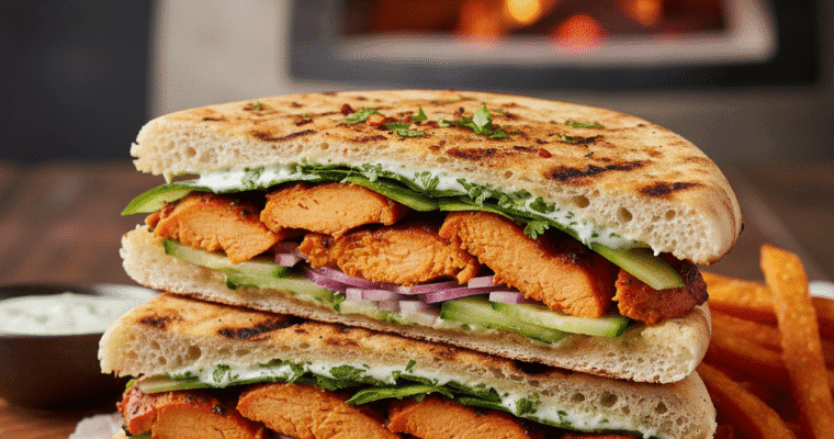 Grilled Tandoori Chicken Sandwich (Indian Spiced Chicken Sandwich)